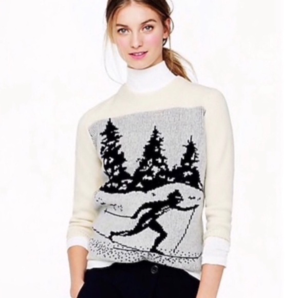 JCrew intarsia ski knit wool sweater - Picture 1 of 4
